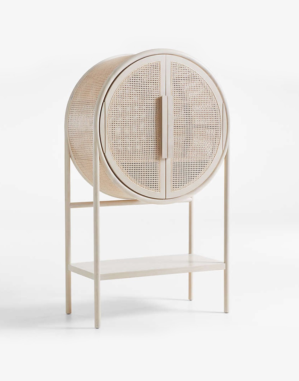 Whitewash Cane Bar Cabinet - Görsel 2